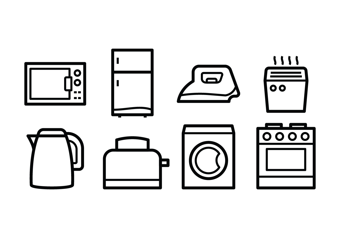 1400x980 Free Home Appliances Icons