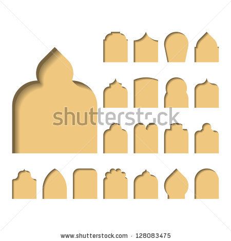 450x470 Arch Types. Vector.
