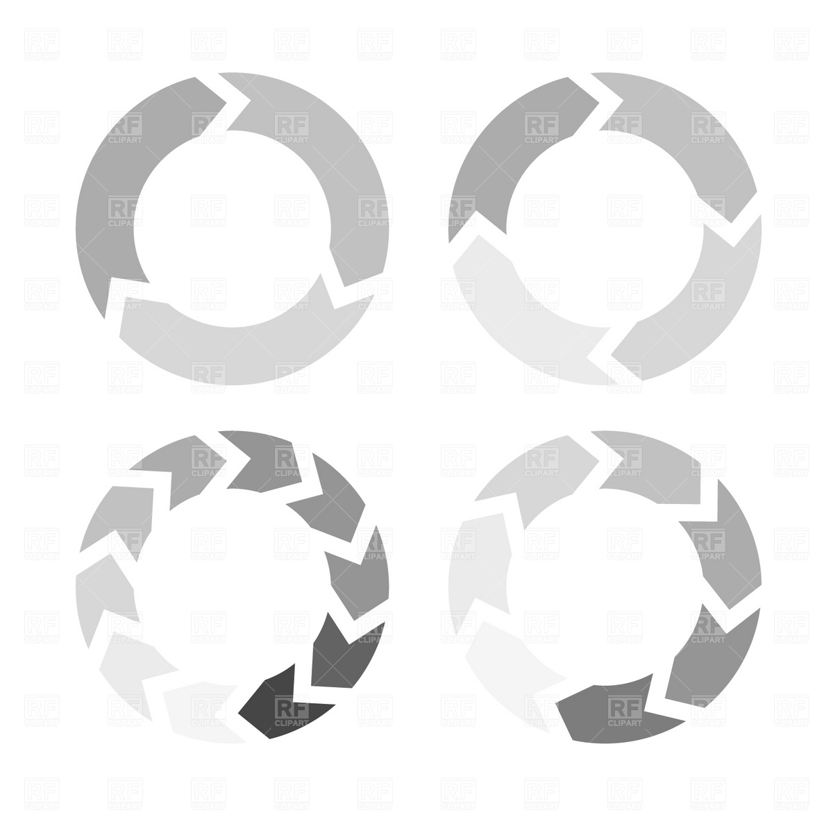 1200x1200 Arrows In A Circle Flow Vector Image Vector Artwork Of Signs