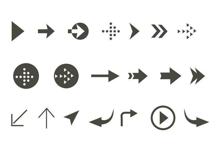 700x490 Free Vector Arrow Aign Icon Set