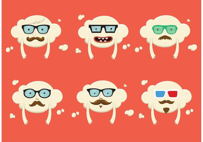 700x490 Free Vector Cloud Characters