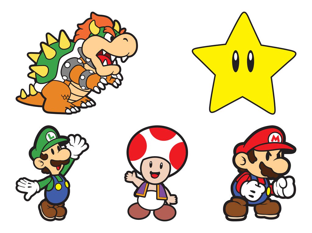 1024x765 Super Mario Characters Vector Art Amp Graphics