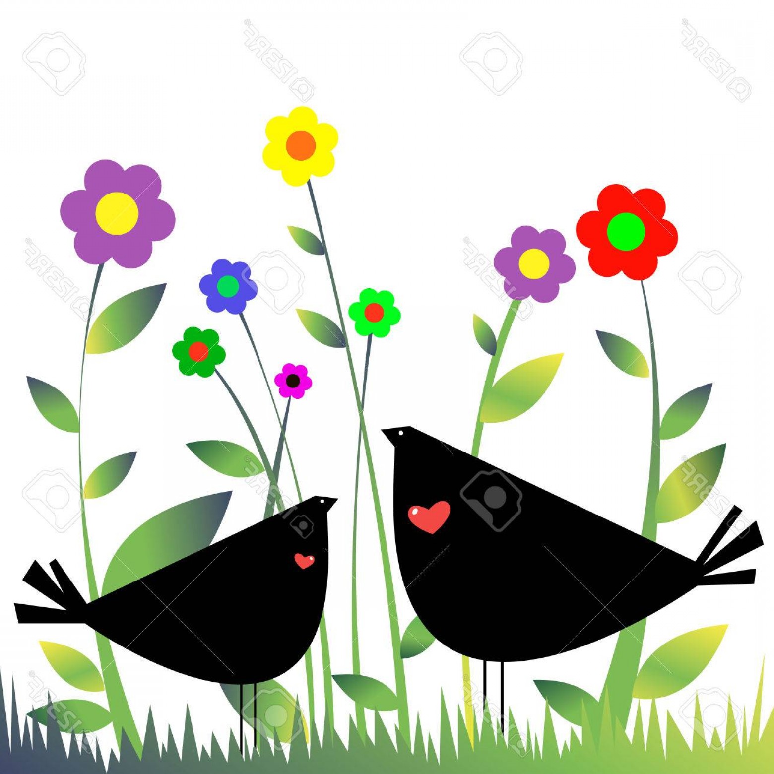 1560x1560 Photostock Vector Vector Nature Illustration Bird Art Design