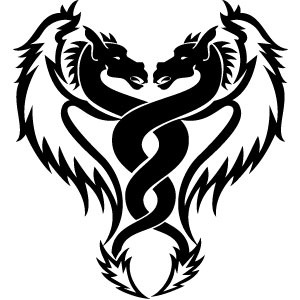 300x300 Dragons Vector Clip Art