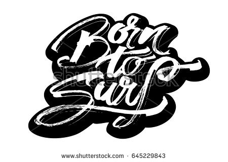 450x320 Vector Art For Screen Printing Born Surf Sticker Modern
