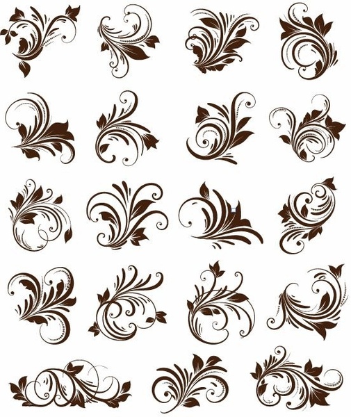 505x600 Floral Ornament Element Vector Graphics Free Vector In