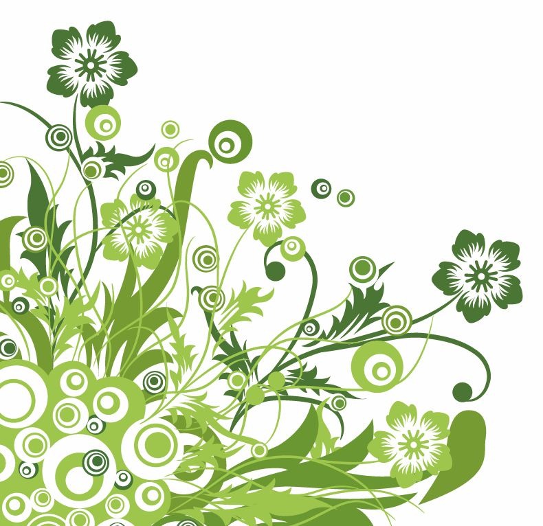 790x766 Green Floral Design Vector Graphic Free Vector Graphics, Vector