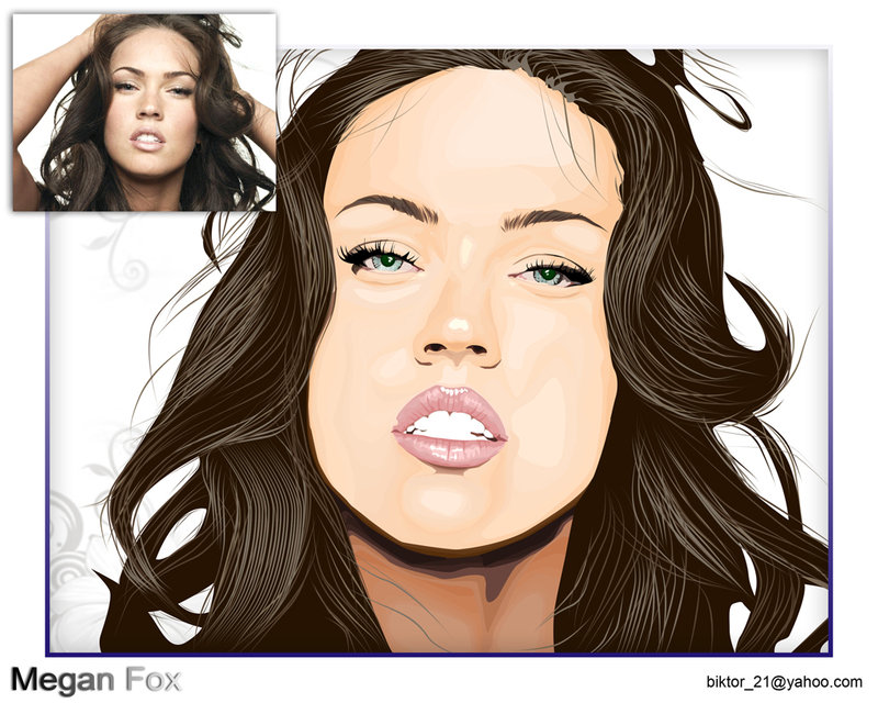 800x640 Megan Fox Vector Art By Biktor21