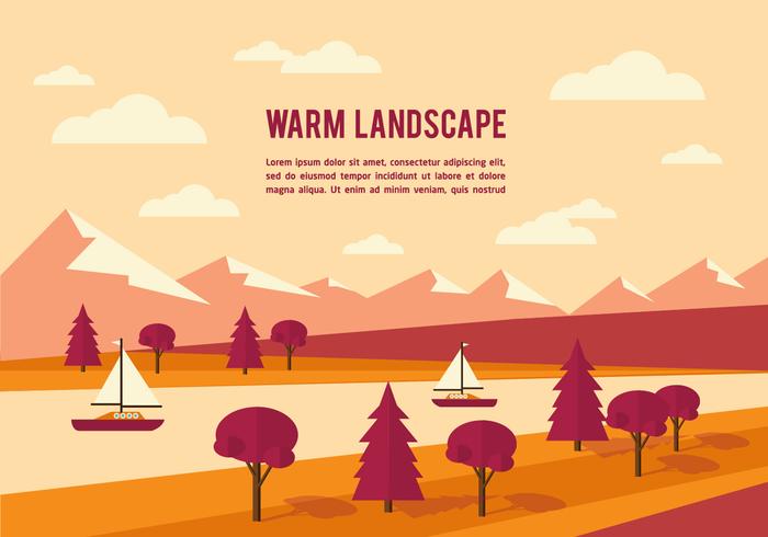 700x490 Free Summer Landscape Vector Background