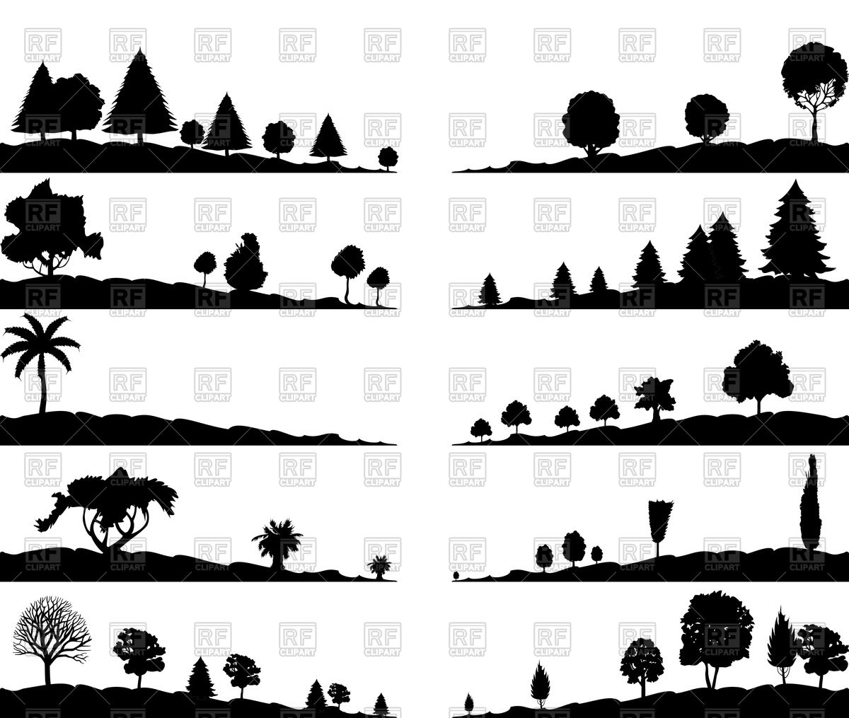 1200x1015 Landscapes With Trees Vector Image Vector Artwork Of Plants And