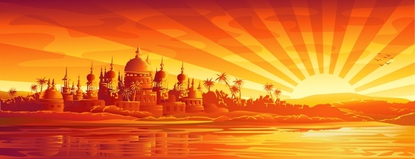 600x230 Mountain Landscape Silhouette Vector Art Free Vector Download