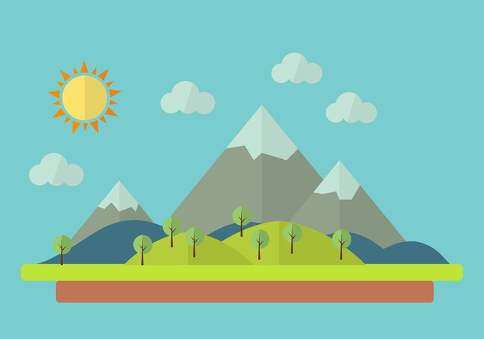 700x490 Vector Illustration Of Colorful Cartoon Landscape 109435