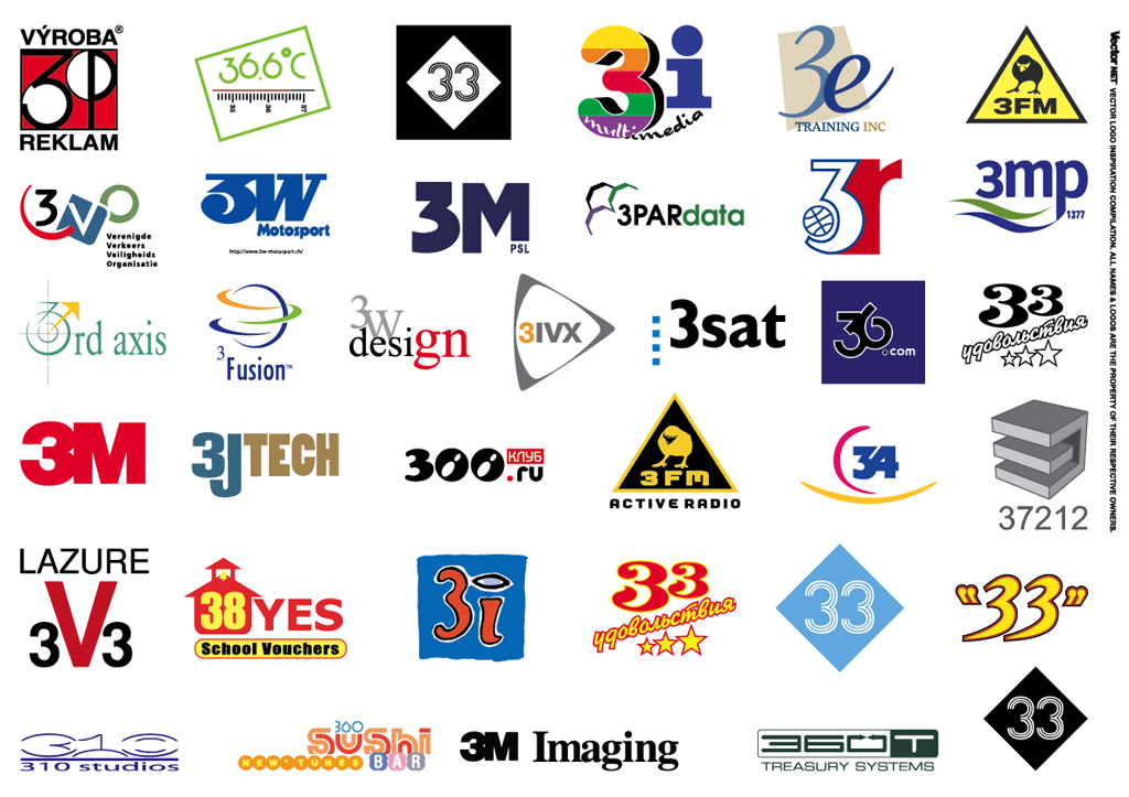 1024x723 Logo Inspiration 1 2 3 Vector Logos