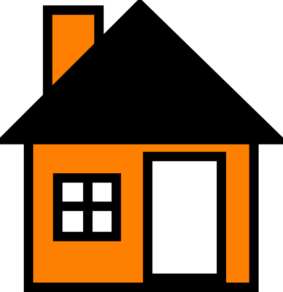 582x600 House Vector Graphic Black And White