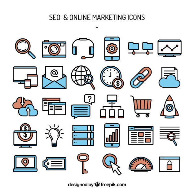 626x626 Seo And Online Marketing Icons Vector Free Download