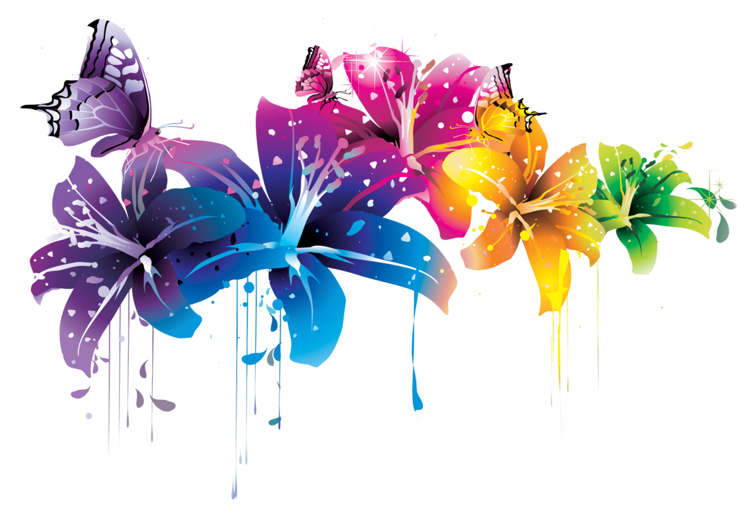 1079x741 Colorful Flower Vector Clipart Png By Briellefantasy