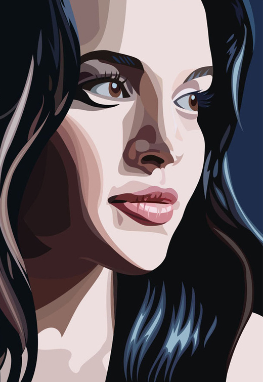 520x755 25 Amazing Artistic Vector Portraits Vector Artwork Portraits