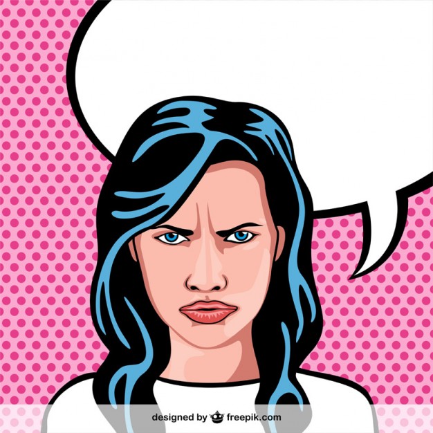 626x626 Woman Pop Art Portrait Vector Free Download
