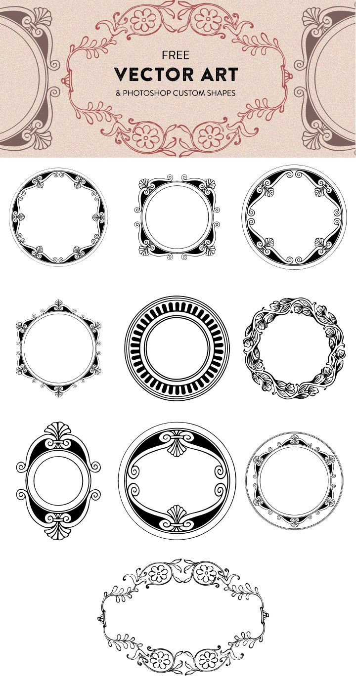 720x1380 Free Fancy Vector Art Shapes