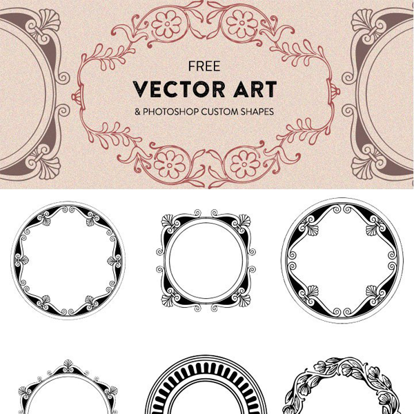 600x600 Free Fancy Vector Art Shapes