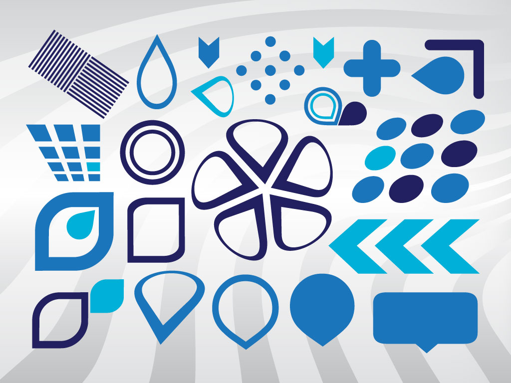 1024x768 Vector Shapes Elements