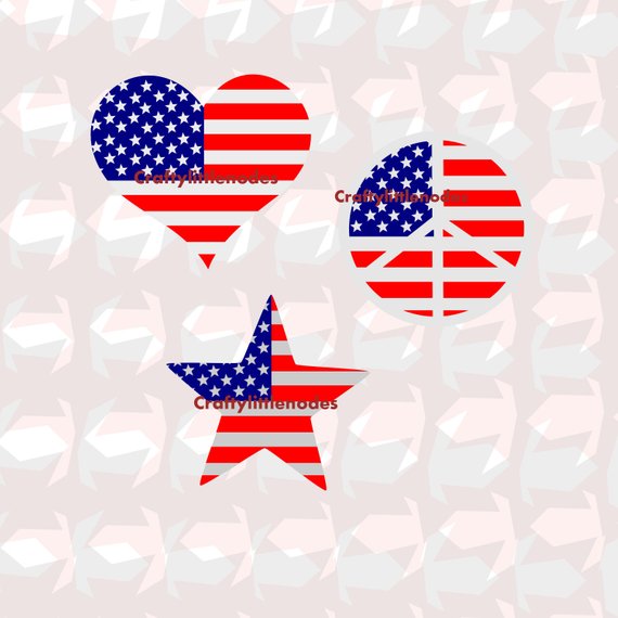 570x570 American Flag Shapes Svg Studio Ai Eps Scalable Vector Art Etsy