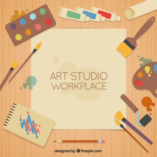 626x626 Art Studio Template Vector Free Download