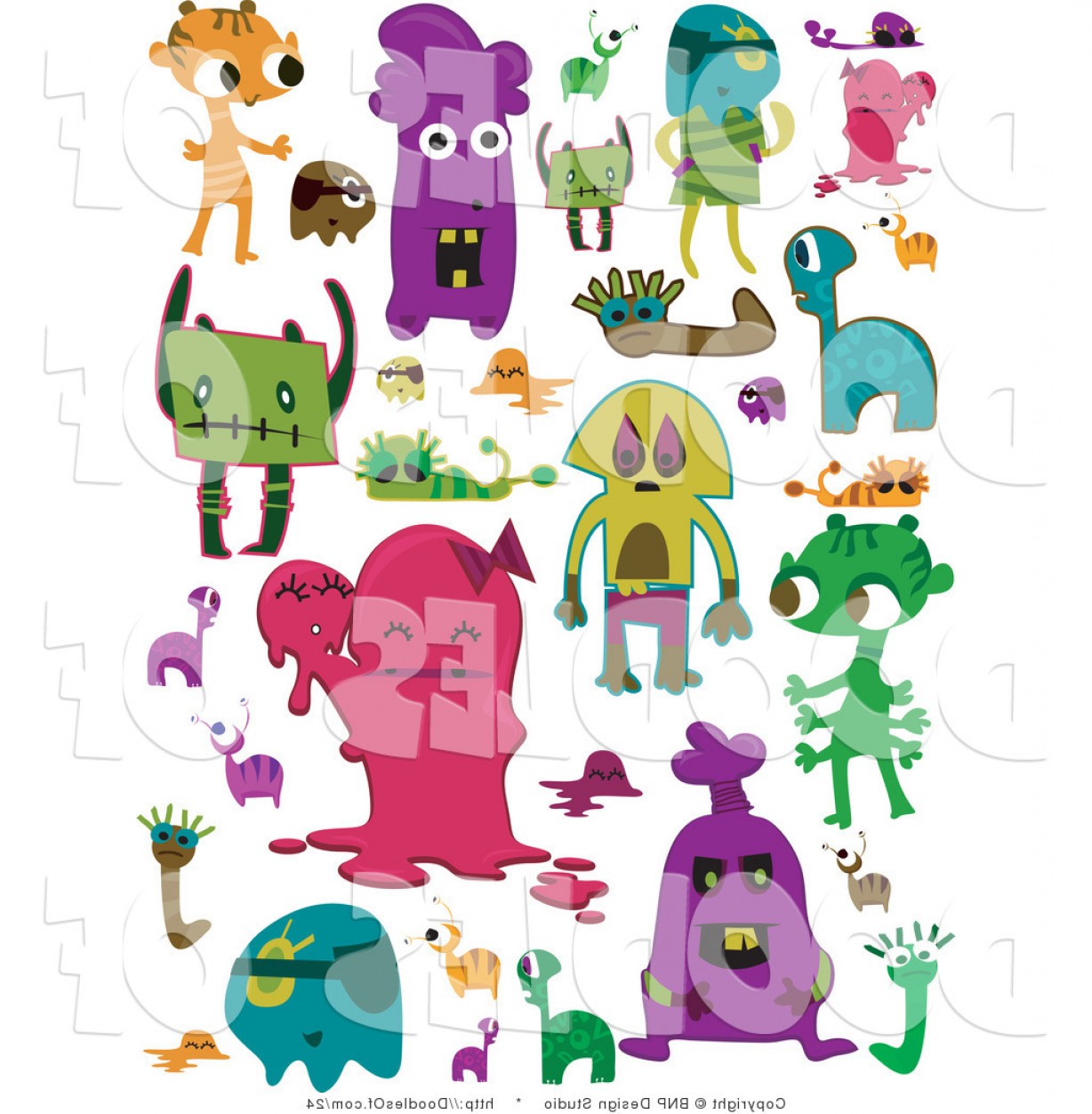 1228x1252 Monster Vector Art Shopatcloth
