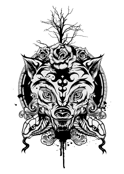 523x734 Wolf Vector Art By Biancazcurze