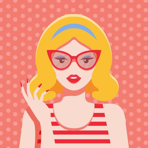 490x490 Woman Pop Art Vector