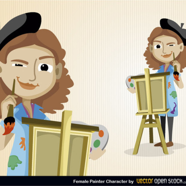 600x600 Free Vector Artist Character