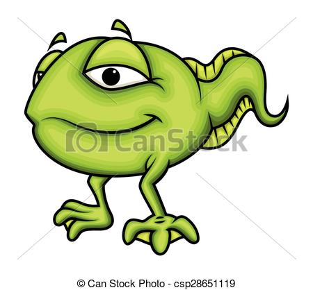 450x418 Cartoon Tadpole Vector Illustration.