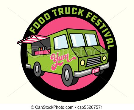450x368 Food Truck Cartoon Vector Illustration. Design For Food Truck