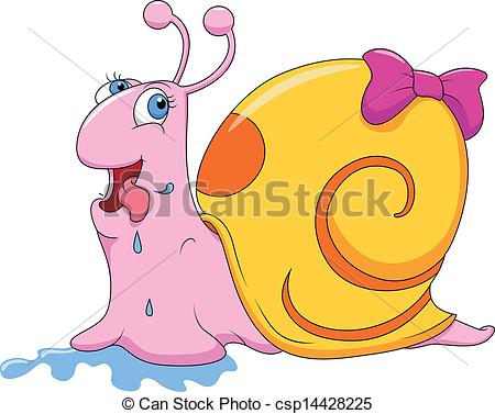 450x377 Funny Snail Cartoon Vector Illustration.