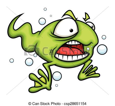 450x418 Angry Cartoon Frog Vector Illustration.