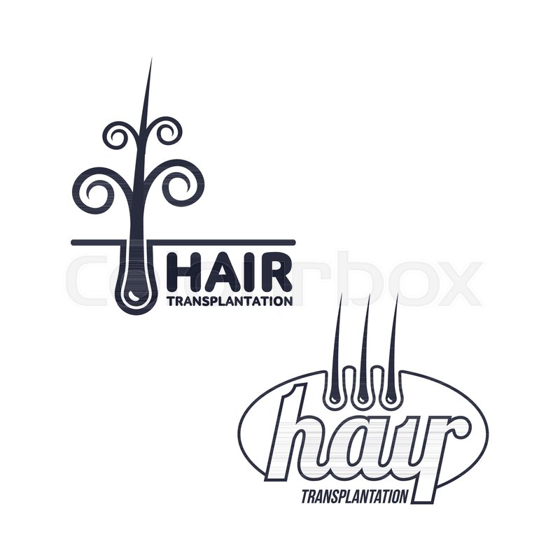800x800 Two Hair Transplantation Logo, Logotype Templates, Vector