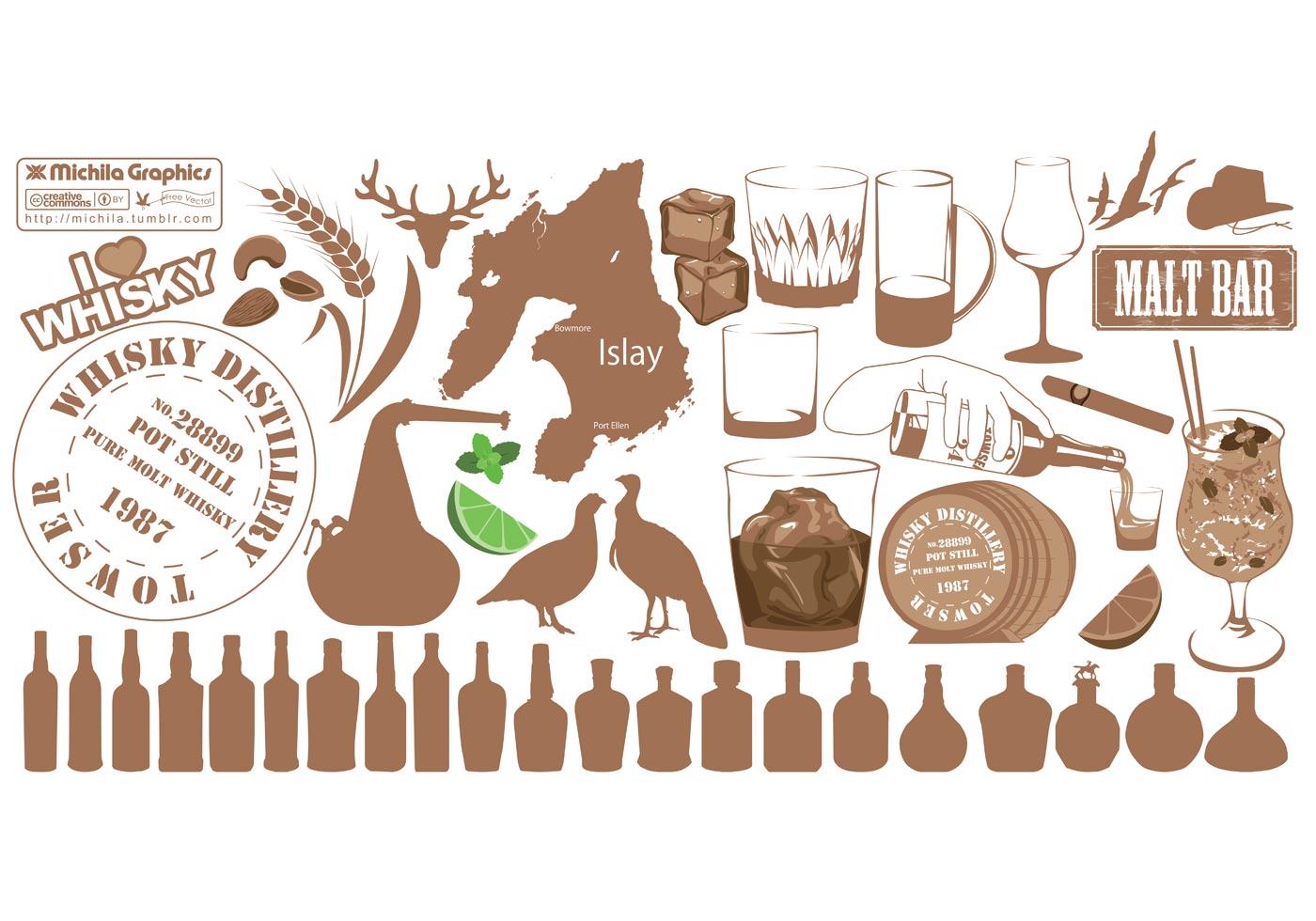 1400x980 Whiskey Free Vector Art