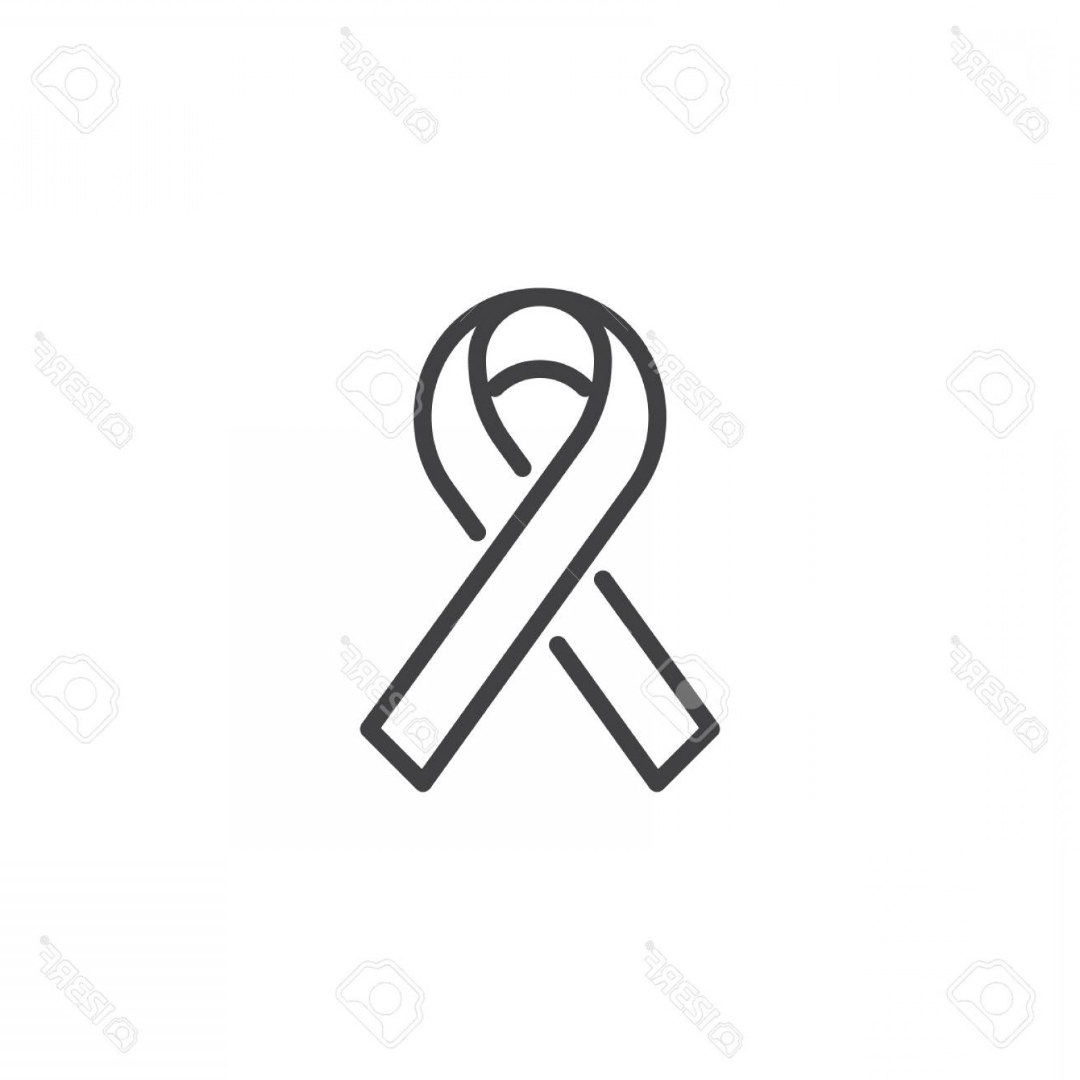 1560x1560 Photostock Vector Awareness Ribbon Outline Icon Linear Style Sign