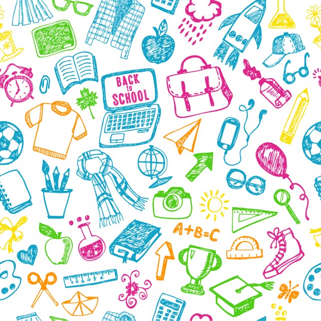 626x626 Back To School Pattern Vector Free Download