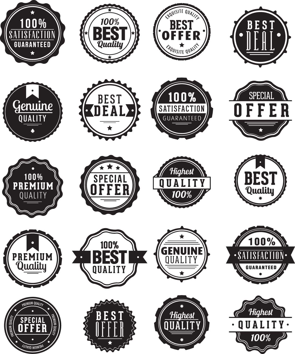 1200x1443 Modern Badges Decorative Vector Free Download