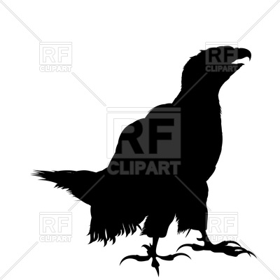 400x400 Standing Bald Eagle Silhouette Vector Image Vector Artwork Of