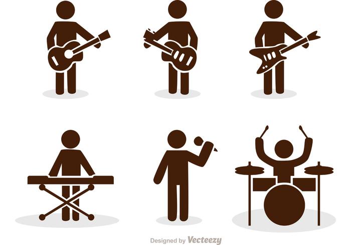 700x490 Band Stick Figure Icons Vector Pack