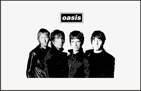600x390 Oasis Band Vector T Shirts