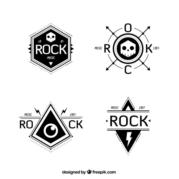 626x626 Rock Band Logo Collection Vector Free Download