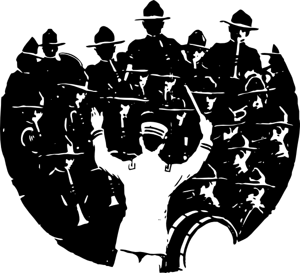 600x547 Band And Conductor Clip Art Free Vector 4vector