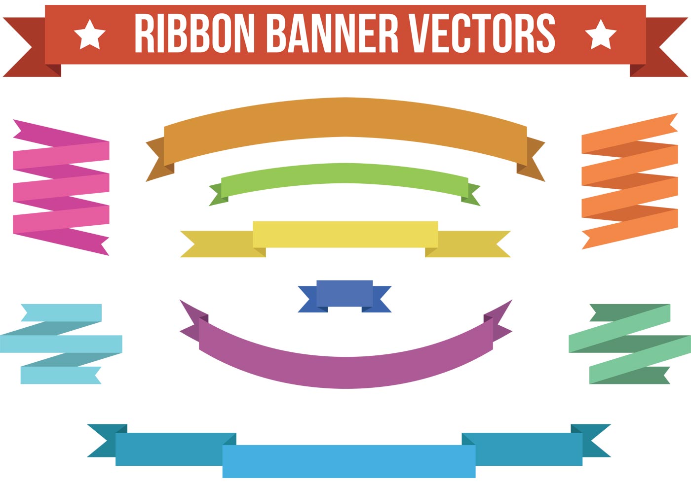 1400x980 Ribbon Banner Vectors