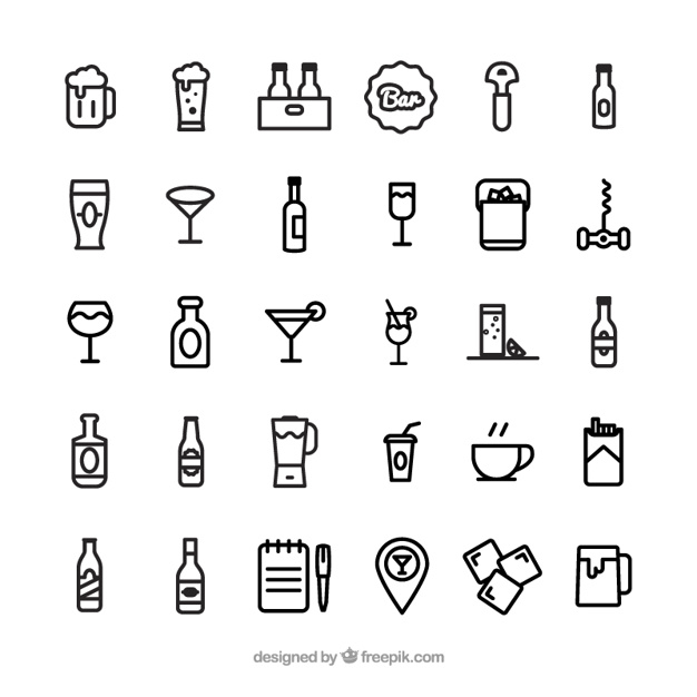 626x626 Bar Icons Vector Free Download
