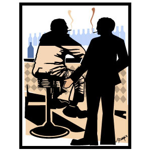 300x300 Scene From Bar Vector