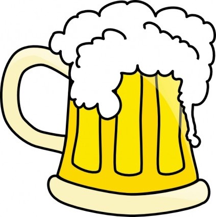 423x425 Vector Beer Mug Vector Clip Art