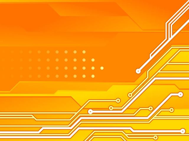 640x478 Free Vectors Circuit Board Orange Tech Background Vector Bg